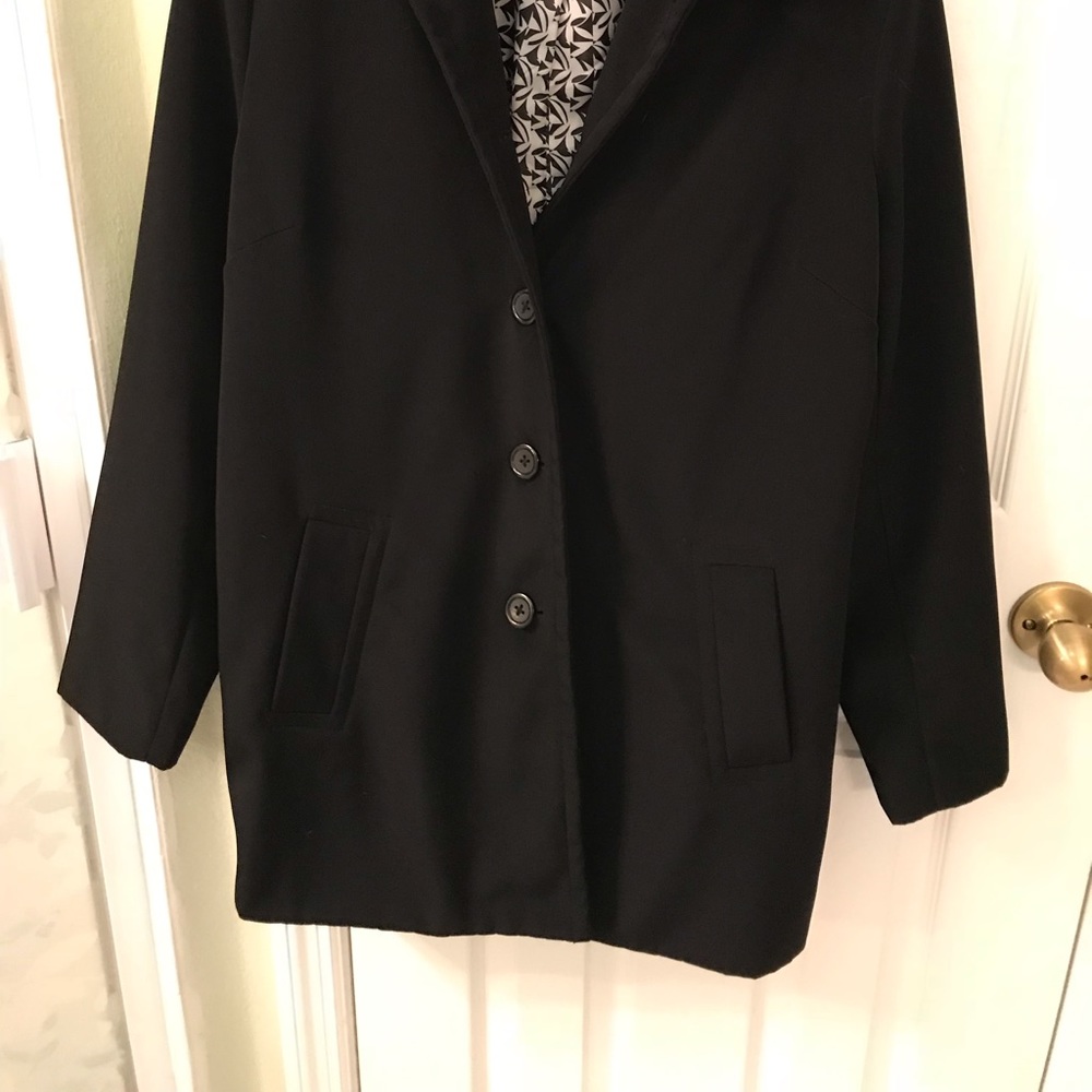Woman’s black jacket